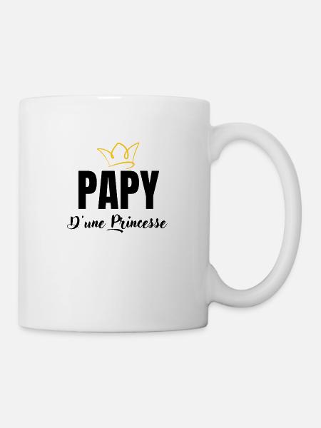 papy d'une princesse - Mug blanc - blanc