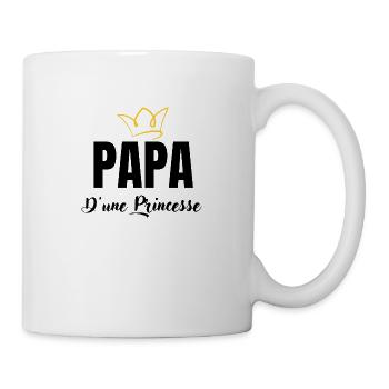 papa d'une princesse - Mug blanc - blanc - Droite
