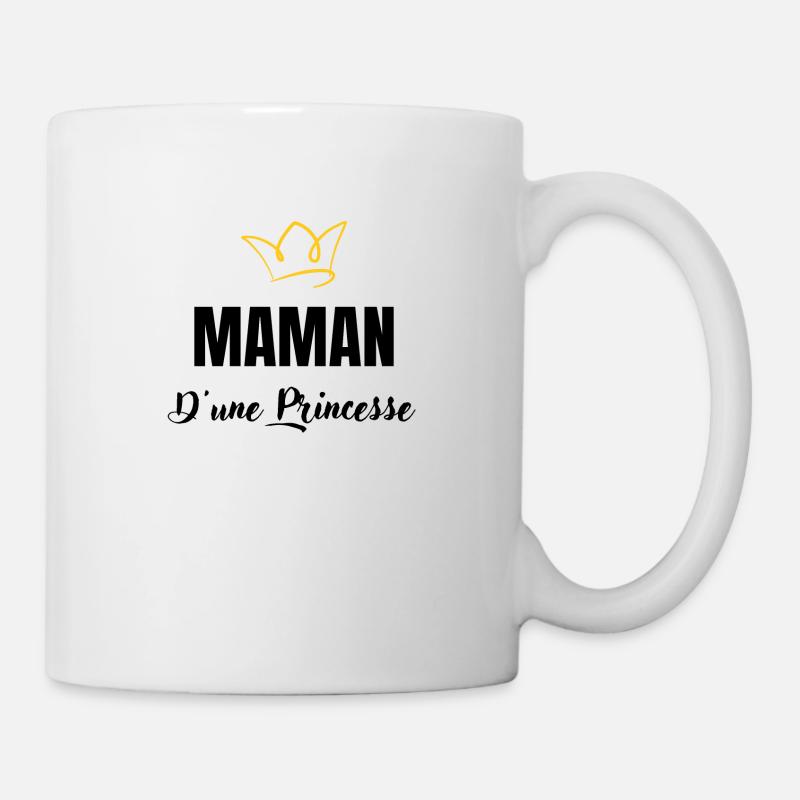 maman d'une princesse - Mug blanc - blanc