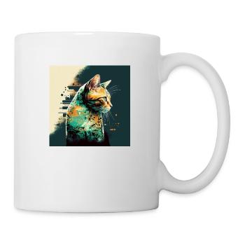 Beaux chats look rétro! Pour les amoureux des chats! - Mug blanc - blanc - Droite