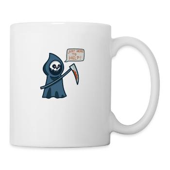 JUST HERE TO HELP - Mug - white - Right
