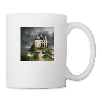 Château sur colline au dessus de la ville - Mug blanc - blanc - Droite