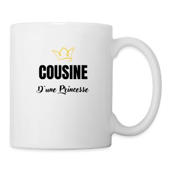 cousine d'une princesse - Mug blanc - blanc - Droite