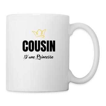 cousin d'une princesse - Mug blanc - blanc - Droite