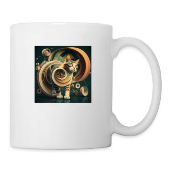 Beaux chats look rétro! Pour les amoureux des chats! - Mug blanc - blanc - Droite