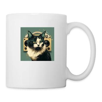 Beaux chats look rétro! Pour les amoureux des chats! - Mug blanc - blanc - Droite