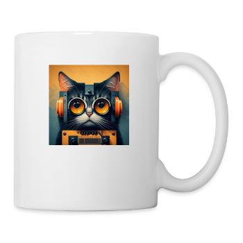 Beaux chats look rétro! Pour les amoureux des chats! - Mug blanc - blanc - Droite