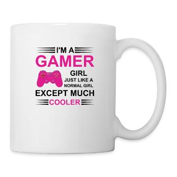 Gamer Girl schwarz - Tasse - Weiß - Rechts