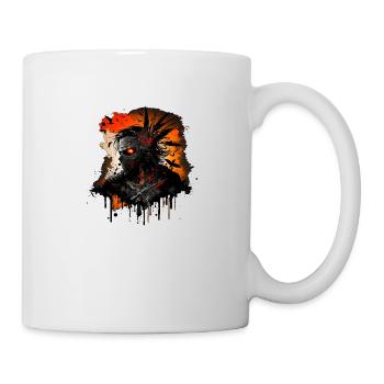 tshirt design abstract art logo post apocalyptic 3 - Mug blanc - blanc - Droite