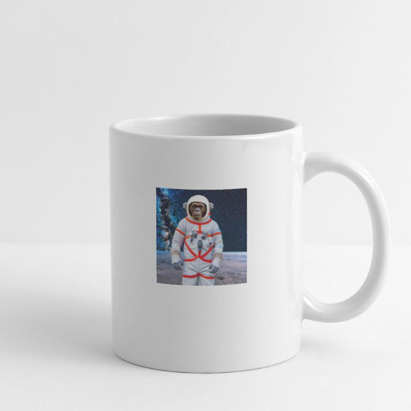 Singe dans l’espace Mug blanc