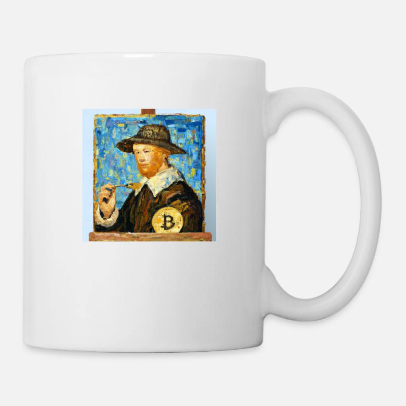 Van Gogh's Bitcoin Portrait - Mug - white