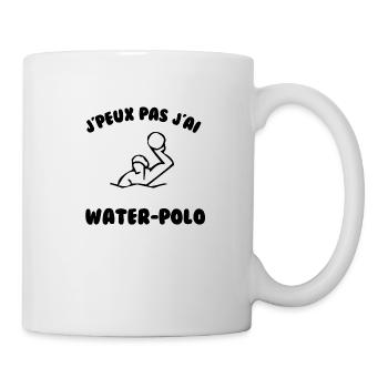 J’peux pas j’ai waterpolo - Mug blanc - blanc - Droite
