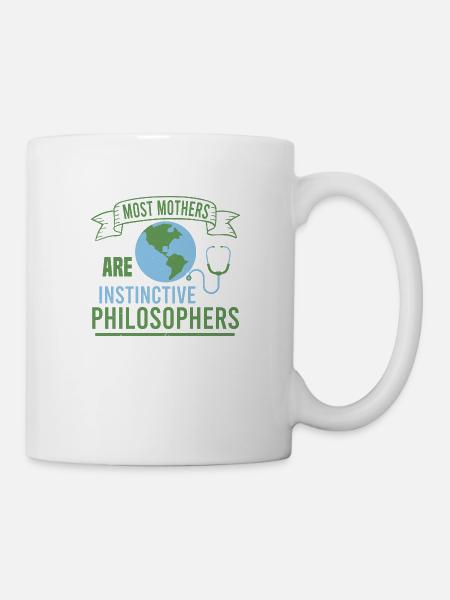 LA PLUPART DES MÈRES SONT DES PHILOSOPHES D’INFILTRATION - Mug blanc - blanc