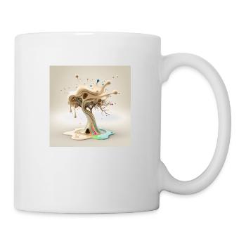 Schmelzwelle - Tasse - Weiß - Rechts
