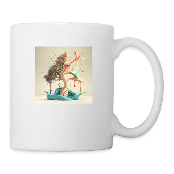 Schmelzwelle - Tasse - Weiß - Rechts