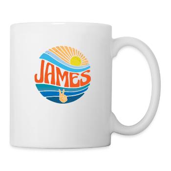 James Shirt Vintage Sunset James Groovy Tie Dye - Tasse - Weiß - Rechts