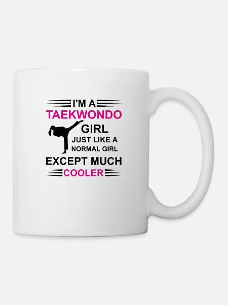 Taekwondo Girl black - Mug - white