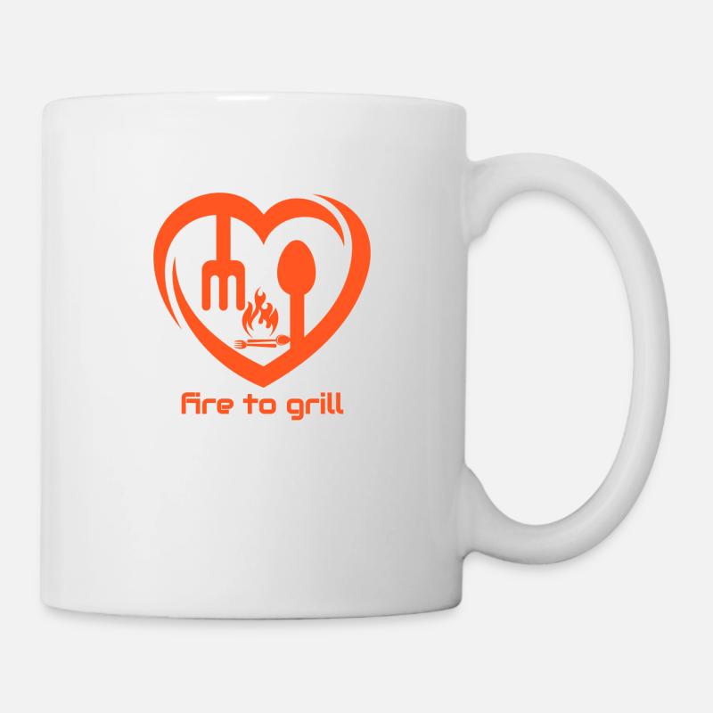 Fire to Grill - Tasse - Weiß