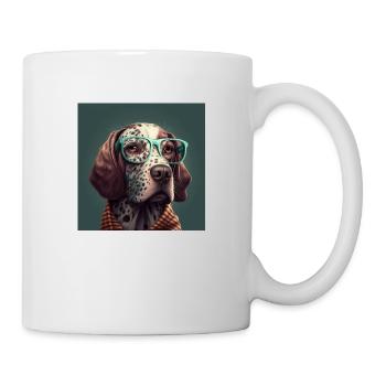 Schöner Hunde retro look! Für Hundeliebhaber! - Tasse - Weiß - Rechts