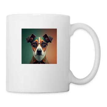 Schöner Hunde retro look! Für Hundeliebhaber! - Tasse - Weiß - Rechts