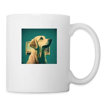 Schöner Hunde retro look! Für Hundeliebhaber! - Tasse - Weiß - Rechts