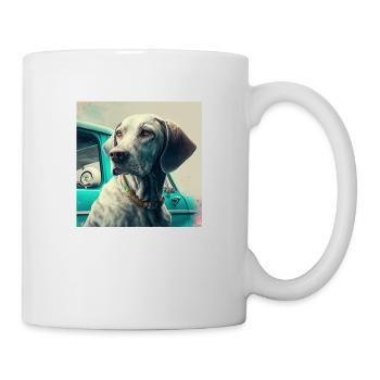 Schöner Hunde retro look! Für Hundeliebhaber! - Tasse - Weiß - Rechts