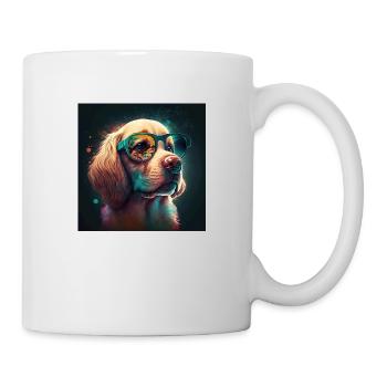 Schöner Hunde retro look! Für Hundeliebhaber! - Tasse - Weiß - Rechts