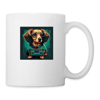 Beautiful dog retro look! For dog lovers! - Mug - white - Right