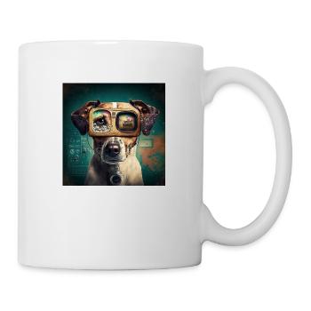 Beautiful dog retro look! For dog lovers! - Mug - white - Right