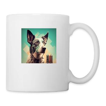 Schöner Hunde retro look! Für Hundeliebhaber! - Tasse - Weiß - Rechts