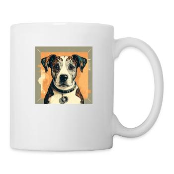 Beautiful dog retro look! For dog lovers! - Mug - white - Right