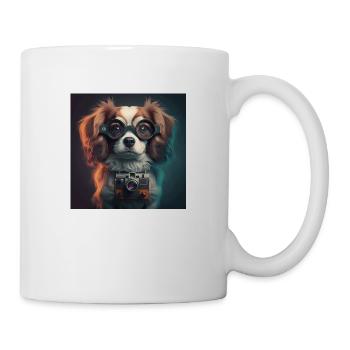 Beautiful dog retro look! For dog lovers! - Mug - white - Right