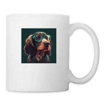 Beautiful dog retro look! For dog lovers! - Mug - white - Right