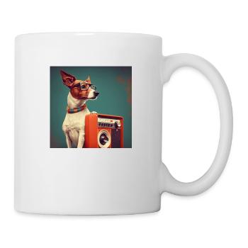 Schöner Hunde retro look! Für Hundeliebhaber! - Tasse - Weiß - Rechts