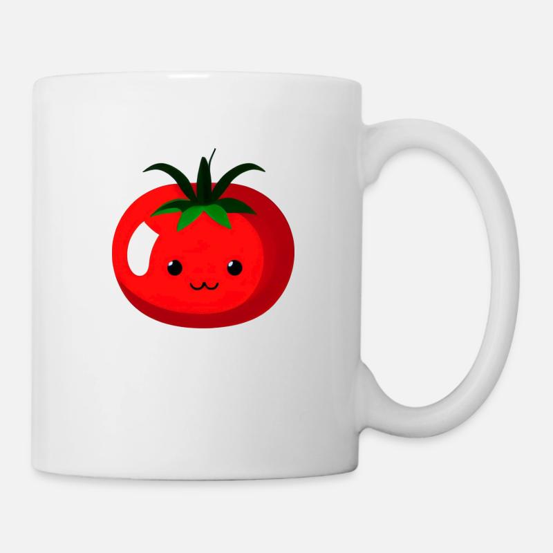 Tomaten Comic Tomate süß Cartoon 4 - Tasse - Weiß