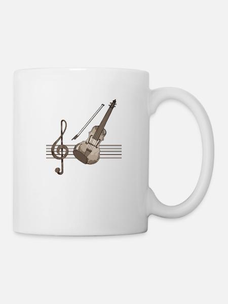 Geige - Tasse - Weiß