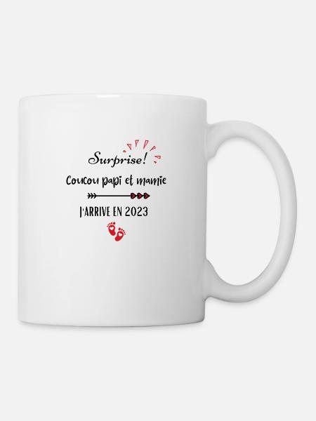 papi et j'arrive en 2023 - Mug blanc - blanc