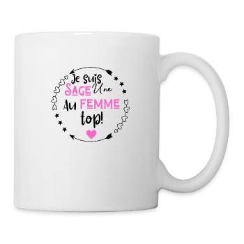 Je suis une sage femme au top - Mug blanc - blanc - Droite
