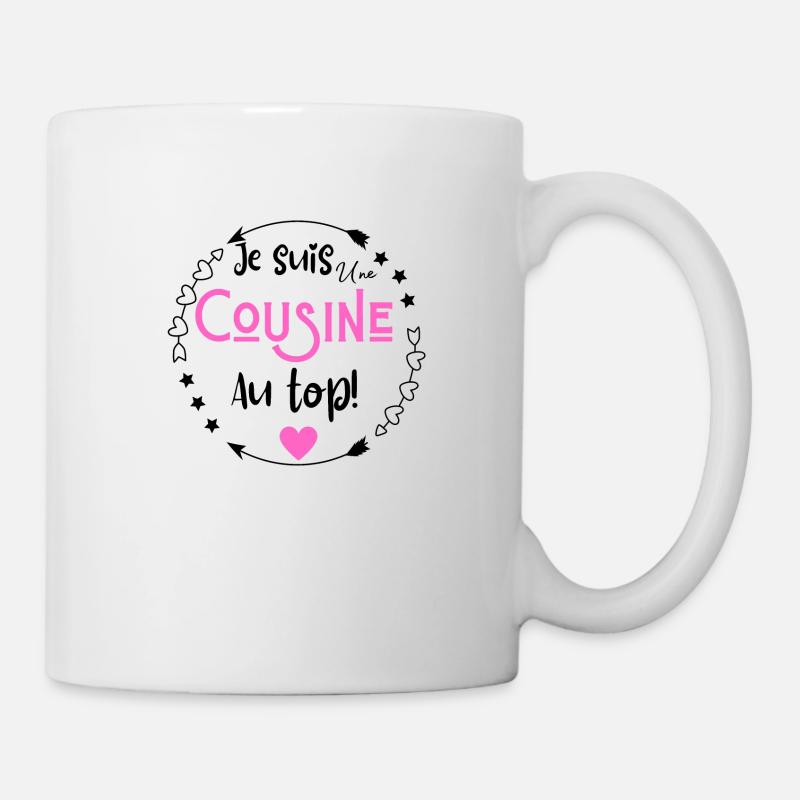 Je suis une cousine au top - Mug blanc - blanc
