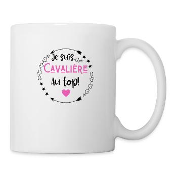 Je suis une cavalière au top - Mug blanc - blanc - Droite