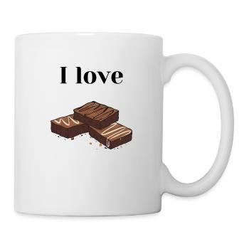 I love Brownies. - Tasse - Weiß - Rechts
