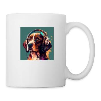 Beautiful dog retro look! For dog lovers! - Mug - white - Right