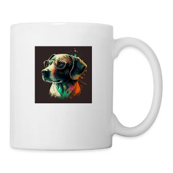 Beautiful dog retro look! For dog lovers! - Mug - white - Right