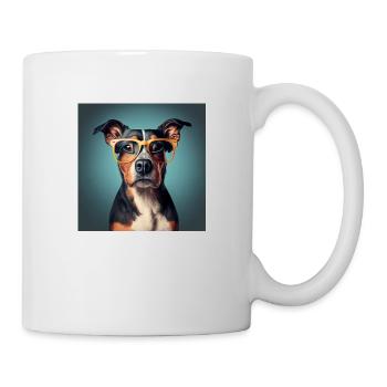 Schöner Hunde retro look! Für Hundeliebhaber! - Tasse - Weiß - Rechts