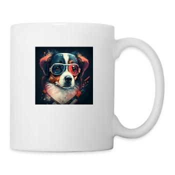 Beautiful dog retro look! For dog lovers! - Mug - white - Right