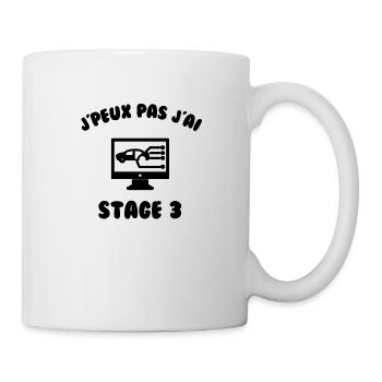 J’peux pas j’ai stage 3 - Mug blanc - blanc - Droite