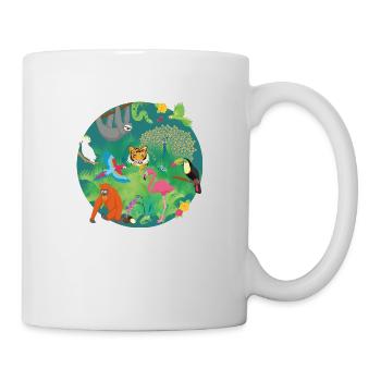 Drôle de jungle - Mug blanc - blanc - Droite
