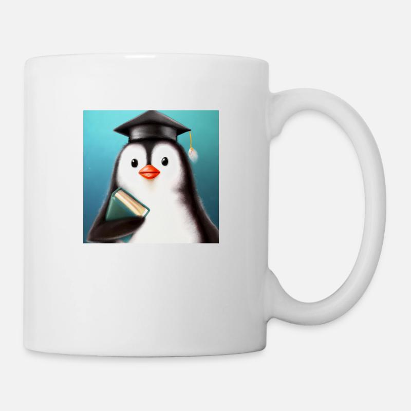 Pinguin Absolvent - Tasse - Weiß