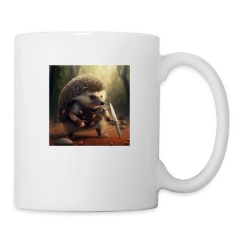 Igel Schwertkämpfer - Tasse - Weiß - Rechts