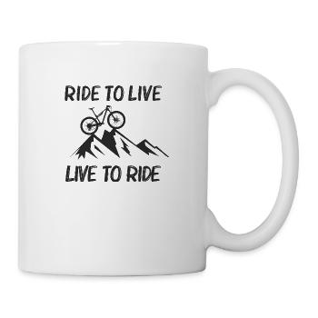ErSa-Lösungen. Sport. Wohnen fürs Mountainbiken - Tasse - Weiß - Rechts